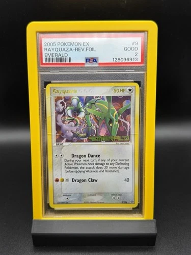 Rayquaza 9/106. ex Emerald Reverse Holo. PSA 2. LOW POP GRAIL, POP 4.