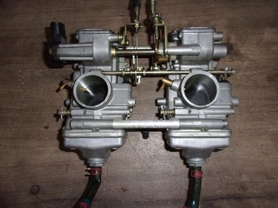 2001 Polaris XC 500 Edge snowmobile carburetor rack with control cables bin77