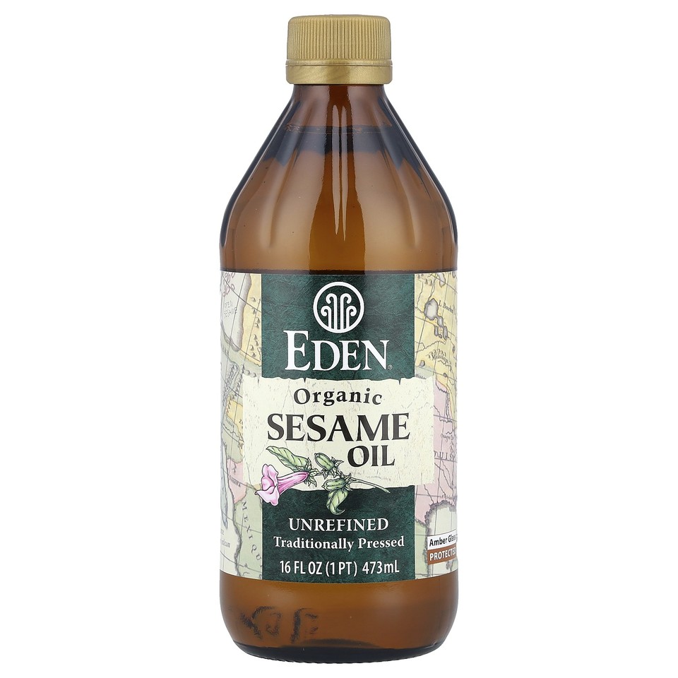 Eden Foods Organic Sesame Oil Unrefined 16 fl oz 473 ml Kosher, Organic