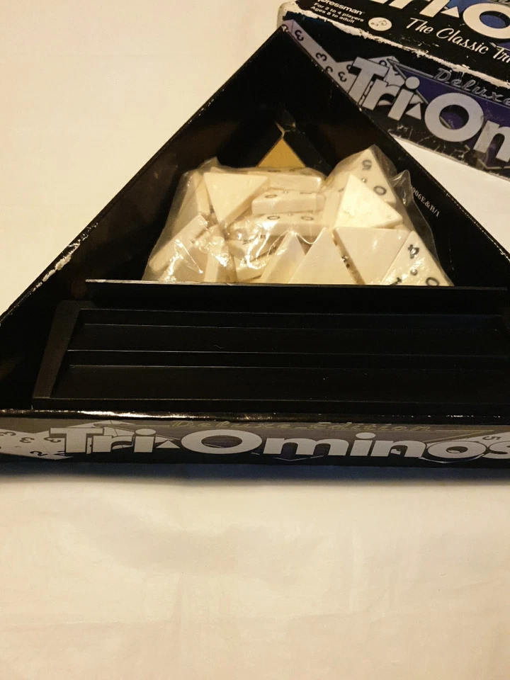 Tri ominos Classic DeLuxe Edition Pressman 2002 Family Game  1 Tile Missing  - Image 4 of 4