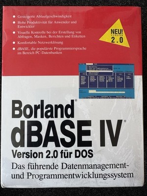Borland dBASE IV v2.0 für DOS 3.5 Media - Original Box NEU & OVP
