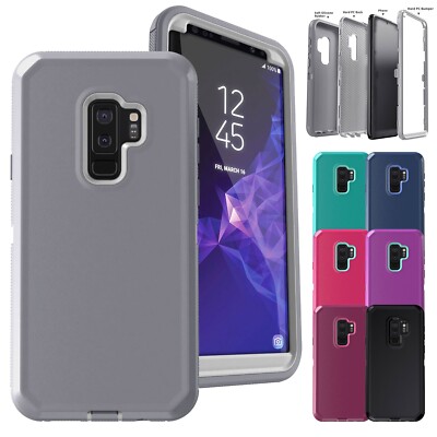For Samsung Galaxy S9/S9+/S9 Plus Heavy Duty Rubber Case Protective Phone Cover