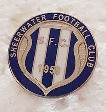 SHEERWATER FC BADGE ENAMEL FOOTBALL PIN BADGE ( SHEERWATER WOKING SURREY )