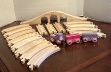 Lot Of Bigjigs Rail Wooden Track Fairy Wooden Train Set Pieces And Train- READ