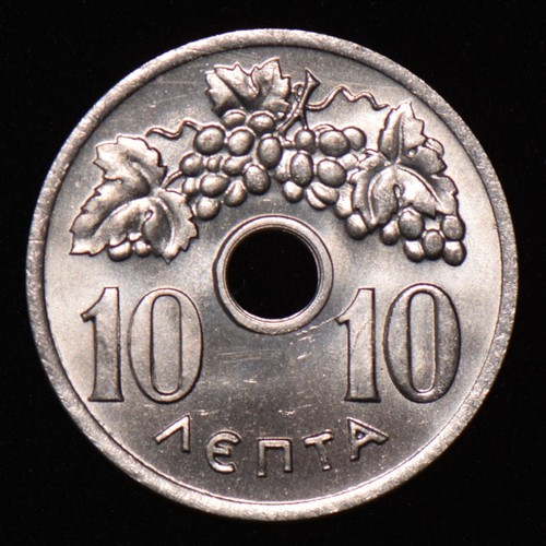 GREECE 1959 Ten 10 Lepta KM# 78 #2 - Picture 3 of 3