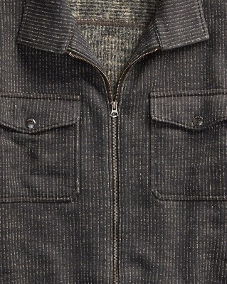 POLO RALPH LAUREN DOUBLE RL RRL JACQUARD BROWN'S BEACH FLEECE ZIP