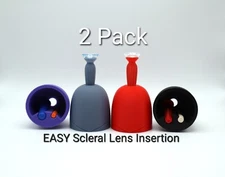 Focal Point Prints Scleral Lens Dome Dock Insertion Device (2 Pack) Scleral lens