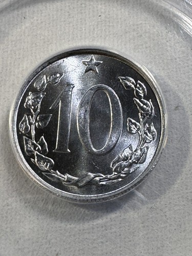 1969 Czechoslovakia 10 Haleru Graded MS 65 by ANACS - 第 5/8 張圖片