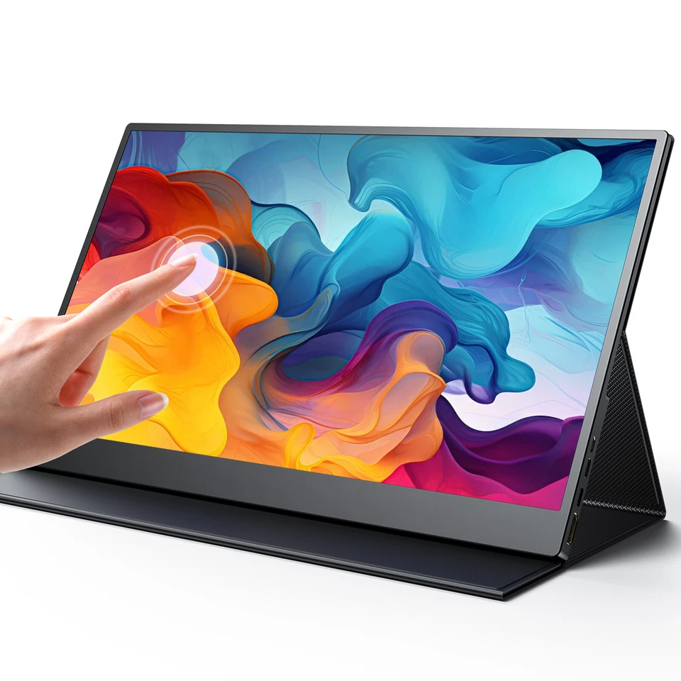 UPERFECT 15,6 Zoll Tragbarer Monitor 1920*1080 Touchscreen Akku Portable Monitor