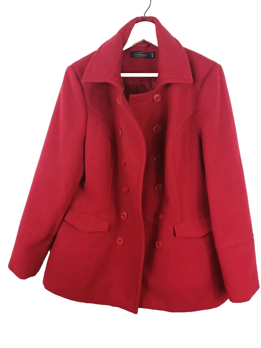 Red button up coat sale