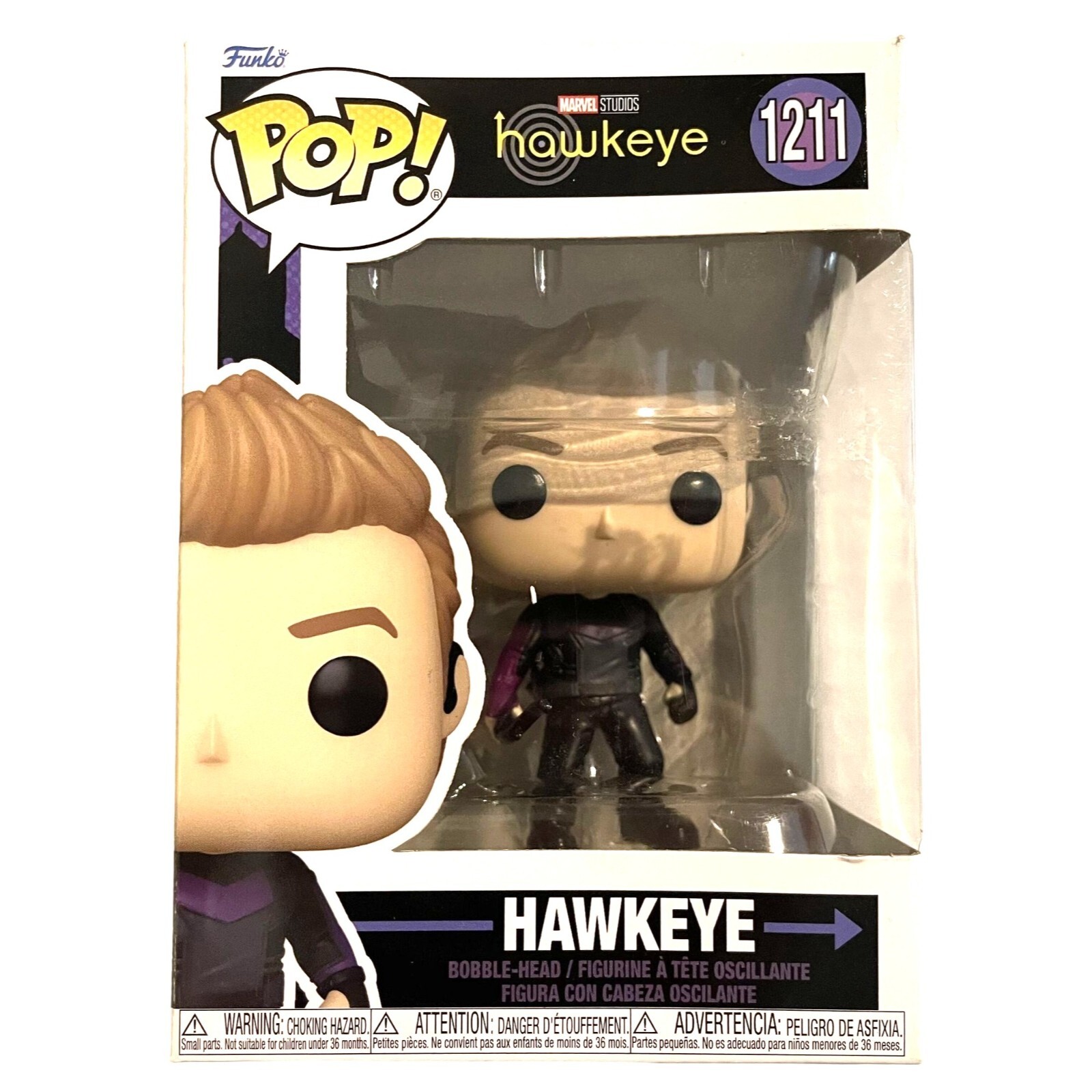 Funko Pop Hawkeye #1211 Marvel Studios Bobble Head Figurine Avengers Collectible