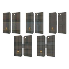 OFFICIAL OUTLANDER TARTANS LEATHER BOOK CASE FOR APPLE iPOD TOUCH MP3