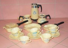 Miniature Plastic Dollhouse Corning Cookware Coffee Teapot Casseroles Cups 25pc