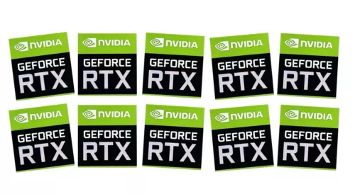 10 pcs original Sticker for Nvidia GeForce RTX Case Badge Label Logo 17mm x 18mm