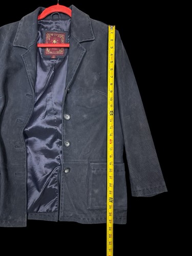 The Territory Ahead 4 Button Dark Slate Leather Dress Coat M - Picture 7 of 10