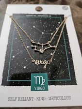 VIRGO Star Sign Constellation Zodiac 2 Necklace Astrology Horoscope Jewelry NEW