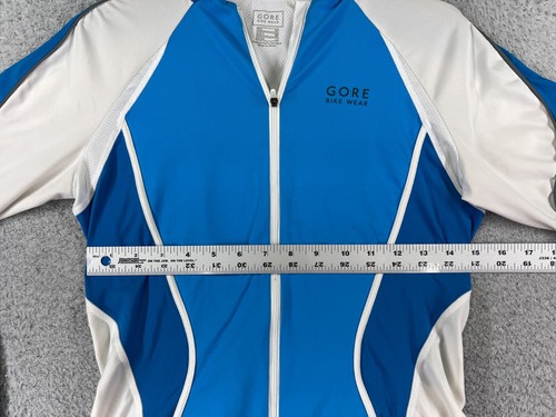 Gore Wear Cycling Jersey Medium Blue SLIM Long Sleeve Full Zip Polyester Sloxyl - Picture 9 of 15