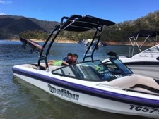 Reborn LaunchX Wakeboard Tower Black Coated Plus Pro Tower Bimini Package