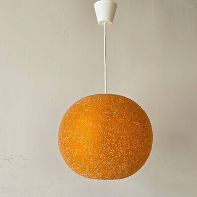 Ancien Globe De Lustre En Verre Marron - Suspension Abat-Jour Pour Cuisine Ou Salon