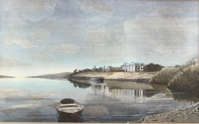 Atemberaubendes Vintage Aquarell Plas Newydd (Anglesey) signiert D. Morrison 1983