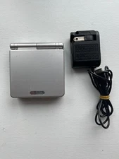 Authentic Nintendo OEM Game Boy Advance SP  GBA SP - Silver - AGS-001 + Charger