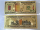 Gold Banknote Beer Money Bar Signs Cans Pub Vintage Tins Gifts Neon Metal Pub