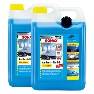 2X 5 Liter SONAX AntiFrost und Klarsicht Konzentrat Scheiben Frostschutz
