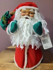 Santa Claus Tree Topper 12" Santa's Best