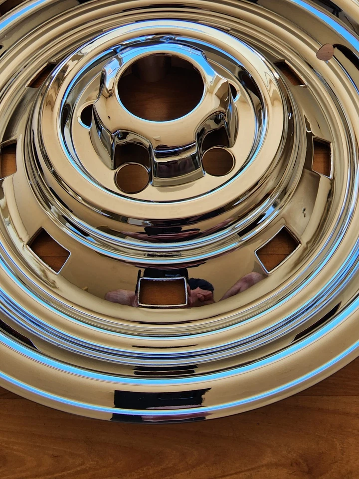 Cubierta de rueda cromada única (1) Jeep Cherokee Comanche Wrangler 1984-2002 rueda de 15" Foto 2 de 4