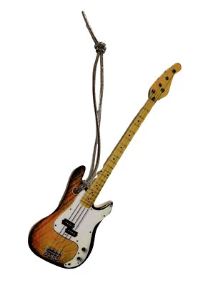 LARKRISE DESIGNS Bass Guitar Christmas Tree Decoration - Hanging Bass Guitar Decoration G5-D