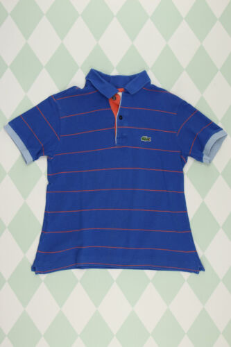LACOSTE polo shirt Stripes 10 = 140 royal blue tangerine - Bild 1 von 2