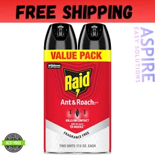 Raid® Ant & Roach Killer 26, Fragrance-Free Bug Spray, 17.5 fl. oz. 2 count. New