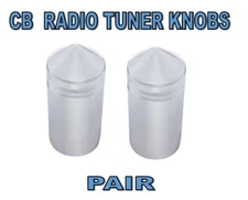 CB Radio  Tune Knob SET (PAIR) POINTED chrome Knobs