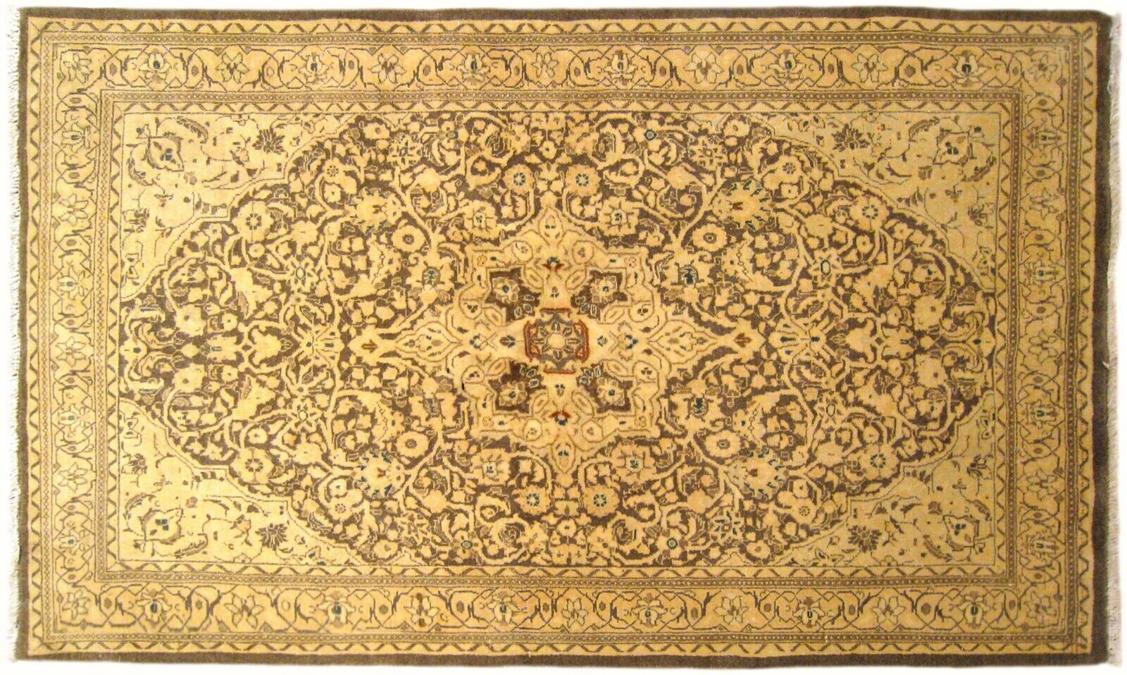 Vintage Indian Agra Oriental Carpet, in Small Size with Fine Weave & Soft Colors