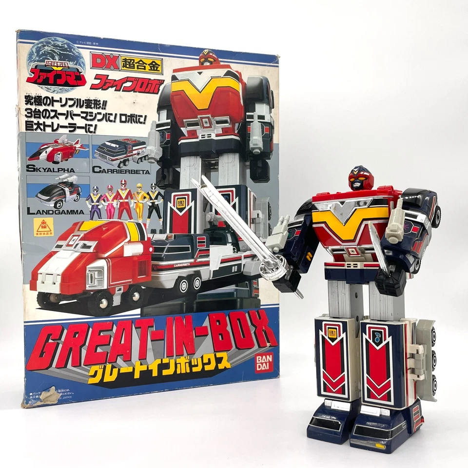 Bandai Dx Five Robo.Earth Sentai Fiveman. Altura de 10 polegadas. Peso de 820 gramas - Imagem 2 de 4