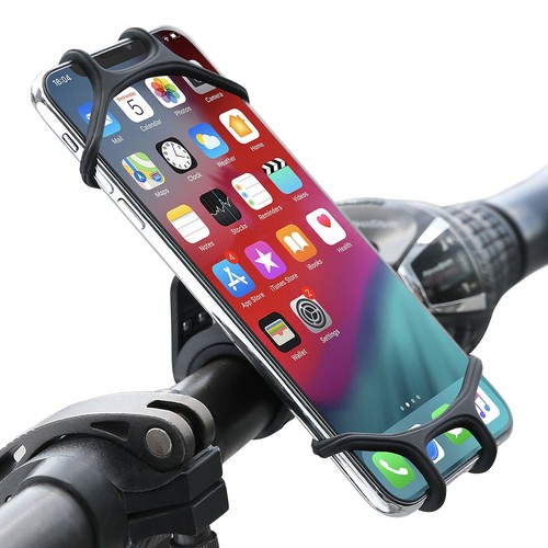 Phone Mount Bike Holder Silicone Motorcycle Phone Handlebars Holder Smartphone - Picture 1 of 10