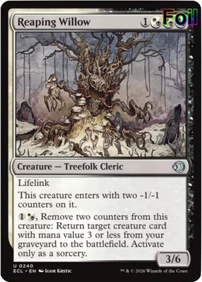 #ad Reaping Willow NM *Foil* EN ECL 240 $1.79