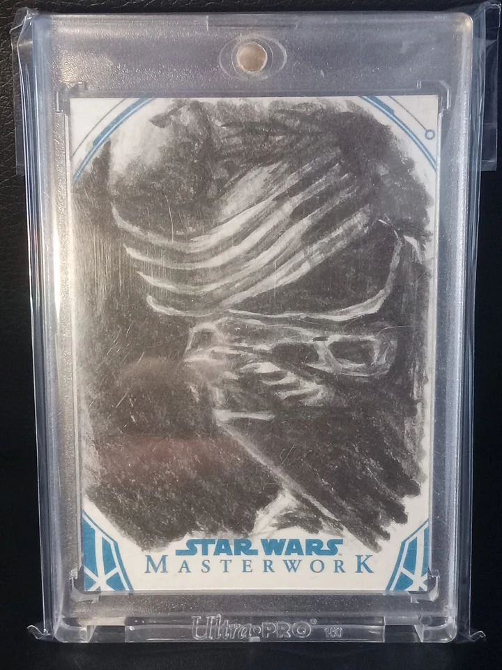 2019 Topps Star Wars Masterwork 1/1 Kylo Ren Sketch Card By Ryan Olsen Art - Image 2 of 3