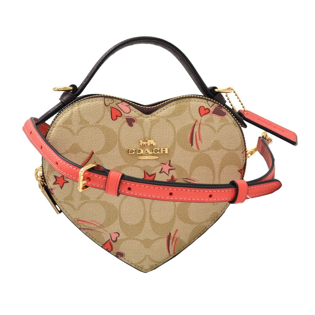 HEART SWIPE’ HANDBAG Coach Women's Heart Shaped Crossbody Shoulder Bag Purse