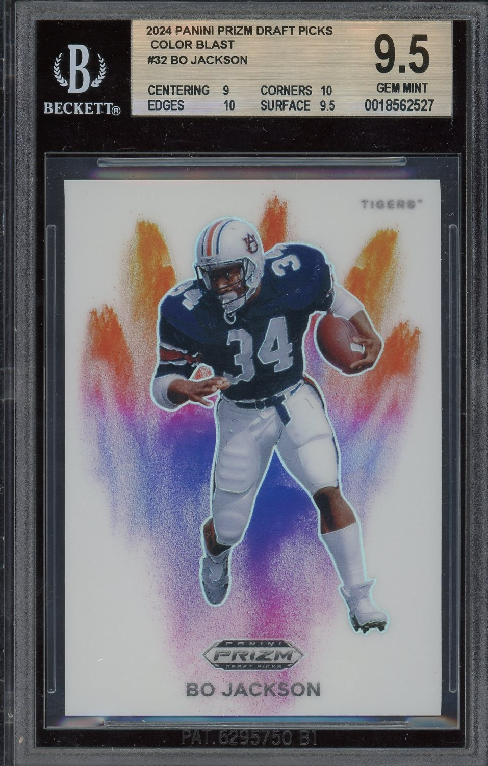2024 Panini Prizm Draft Picks - White Color Blast BGS 9.5 Bo Jackson #CB-32