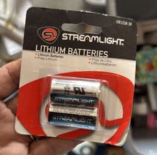 Streamlight 3V CR123A Lithium Batteries – 2 Pack (85175)