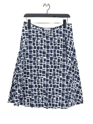 Jasper Conran Damen Midirock UK 14 Multi Baumwolle mit Polyester Midi A-Linie