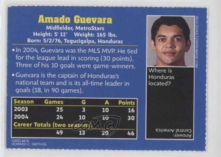 2005 Sports Illustrated for Kids Series 3 Amado Guevara #476 - Image 2 of 2