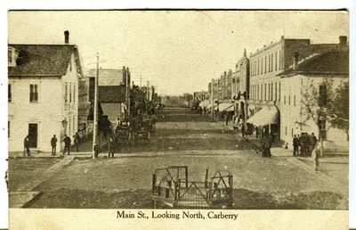 Kanada Carberry MB - Hauptstraße Nach Norden 1911 Deckel Auf Postkarte - Bild 1 von 4