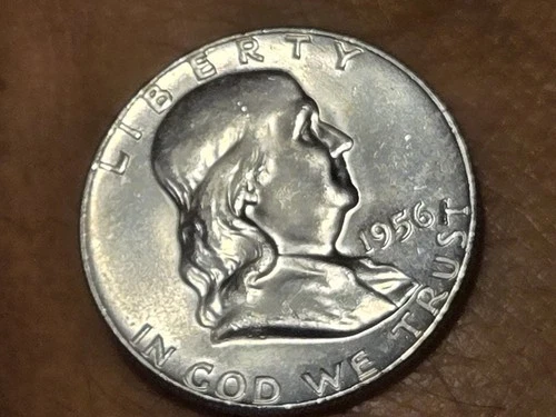 1956 Franklin Silver Half Dollar Brilliant Uncirculated Nice!