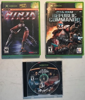 NINJA GAIDEN STAR WARS BATTLEFRONT 2 REPUBLIC COMMANDO BUNDLE ORIGINAL XBOX!!!!