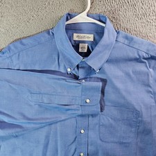 Brooks Brothers Shirt Men 17 34 Button Up Long Sleeve Blue