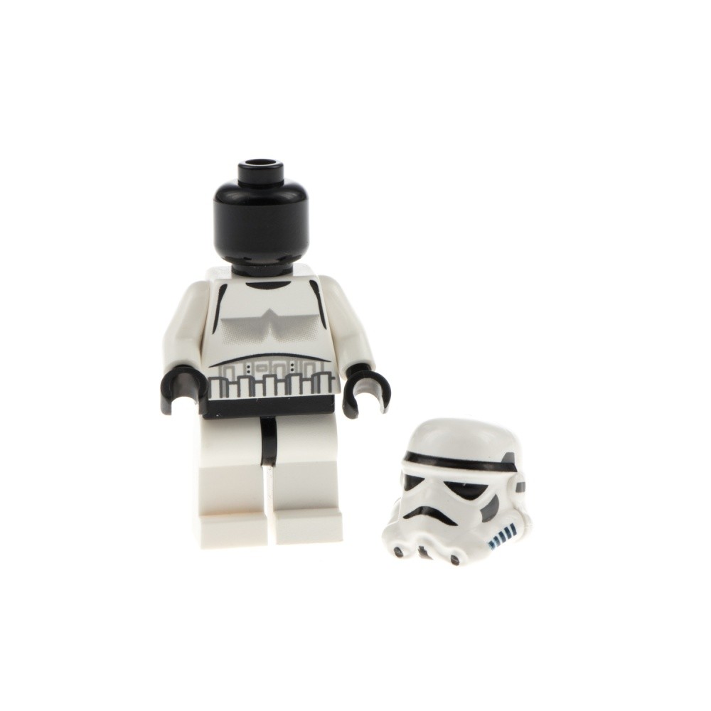 1X Lego Minifigure Star Wars Stormtrooper White Head Black Helmet Type2 SW0036B