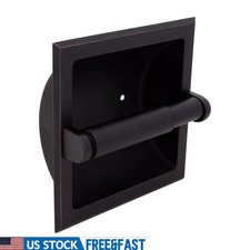 Recessed Toilet Paper Holder Oil Rubbed Bronze Wall Mounted Durable Zinc New