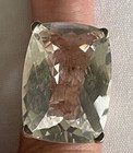 Spectacular Statement Ring Sterling Silver Faceted Clear Stone Size 9, 22g — photo 5